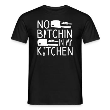 Pas de Bitchin' dans ma cuisine Chef cuisinier Cuisine - T-shirt homme - noir - Devant - AI Model Male 178 light (178cm)