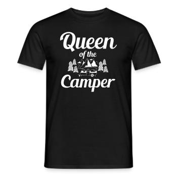 Königin Des Camper Camping Caravan Outdoor Camping - Männer T-Shirt - Schwarz - Vorne - AI Model Male 178 light (178cm)