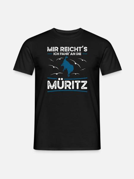 Mir Reichts Ich Fahr An Die Müritz - Männer T-Shirt - Schwarz