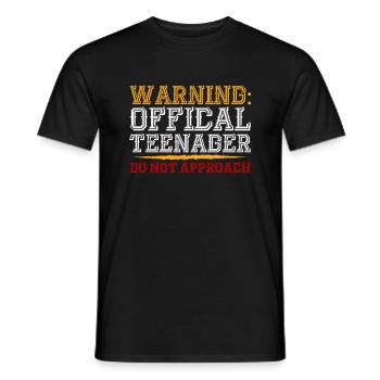 Avertissement Adolescent officiel de 13 ans - T-shirt homme - noir - Devant - AI Model Male 178 light (178cm)