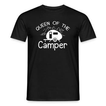 Queen Of The Camper Camping Caravan - Männer T-Shirt - Schwarz - Vorne - AI Model Male 178 light (178cm)