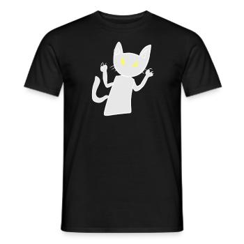 Cat Rage Animal Symbole Effrayant - T-shirt homme - noir - Devant - AI Model Male 178 light (178cm)