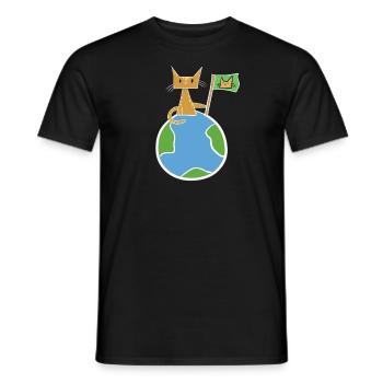 rette den Planeten Erde Symbol - Männer T-Shirt - Schwarz - Vorne - AI Model Male 178 light (178cm)