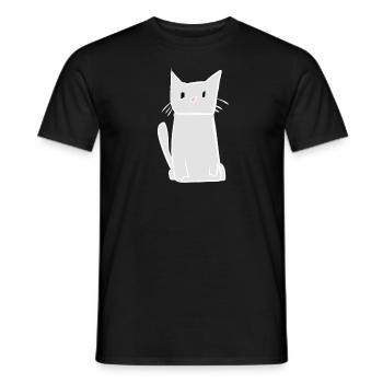 Symbole mignon d’animal de chat - T-shirt homme - noir - Devant - AI Model Male 178 light (178cm)