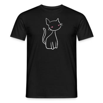 katze symbol süß cartoon haustier - Männer T-Shirt - Schwarz - Vorne - AI Model Male 178 light (178cm)