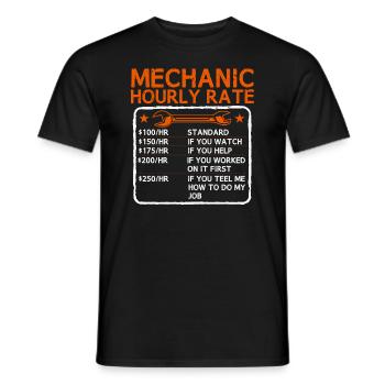 Mechanic Strike Industrial Engineer - Men's T-Shirt - black - Front - AI Model Male 178 light (178cm)