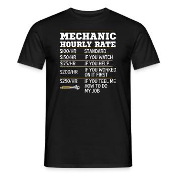 Mechanical Ignition - Work Engineer - Men's T-Shirt - black - Front - AI Model Male 178 light (178cm)