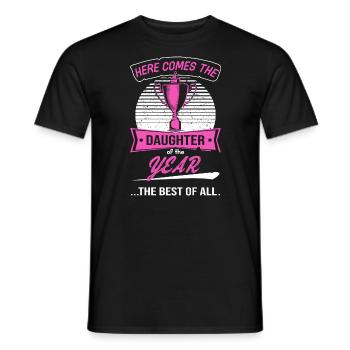 Trophy Cup for Daughter of the Year - Men's T-Shirt - black - Front - AI Model Male 178 light (178cm)