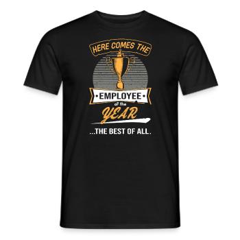 Trophy Trophy for Employees of the Year - Men's T-Shirt - black - Front - AI Model Male 178 light (178cm)
