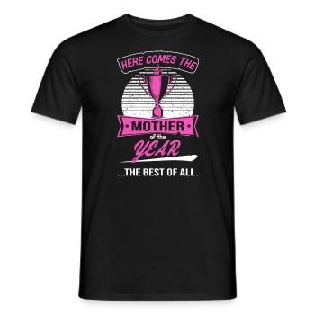 Trophäe Pokal für Mutter des Jahres - Männer T-Shirt - Schwarz - Vorne - AI Model Male 178 light (178cm)