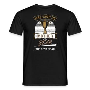 Trophäe Pokal für Mutter des Jahres - Männer T-Shirt - Schwarz - Vorne - AI Model Male 178 light (178cm)