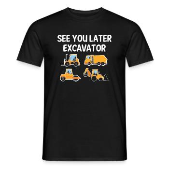 See you later excavator toddler Boy Kids - Men's T-Shirt - black - Front - AI Model Male 178 light (178cm)
