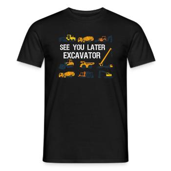 A plus tard excavatrice tout-petit Boy Kids - T-shirt homme - noir - Devant - AI Model Male 178 light (178cm)