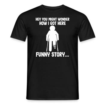 Lustige Genesung Gebrochenes Bein Gute Besserung - Männer T-Shirt - Schwarz - Vorne - AI Model Male 178 light (178cm)