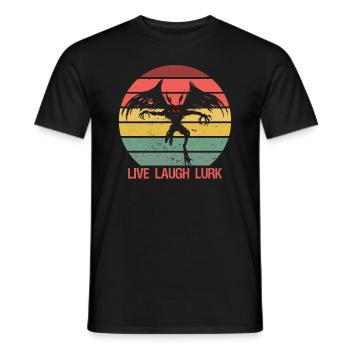 Mothman Live Laughter se cache la mythologie de - T-shirt homme - noir - Devant - AI Model Male 178 light (178cm)