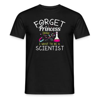 Oubliez princesse, je veux scientifique - T-shirt homme - noir - Devant - AI Model Male 178 light (178cm)