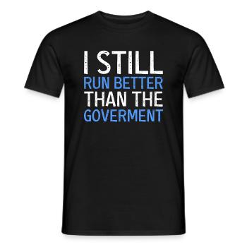 I still run better than the funny one - Men's T-Shirt - black - Front - AI Model Male 178 light (178cm)