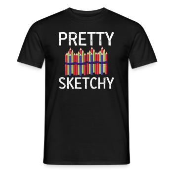 Pretty Incomplete Art Color Artist Colored - Men's T-Shirt - black - Front - AI Model Male 178 light (178cm)