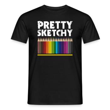 Pretty Incomplete Art Color Artist Colored - Men's T-Shirt - black - Front - AI Model Male 178 light (178cm)