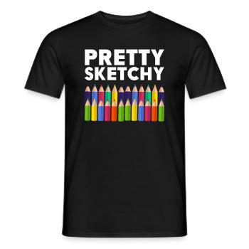 Pretty Incomplete Art Color Artist Colored - Men's T-Shirt - black - Front - AI Model Male 178 light (178cm)