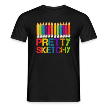 Pretty Incomplete Art Color Artist Colored - Men's T-Shirt - black - Front - AI Model Male 178 light (178cm)