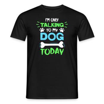 I am Not Single i Have a Dog Lover Classic Gift - Men's T-Shirt - black - Front - AI Model Male 178 light (178cm)