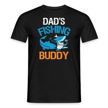 Fathers Fishing Buddy Father And Son Fishing Trip - Men's T-Shirt - black - Front - AI Model Male 178 light (178cm)