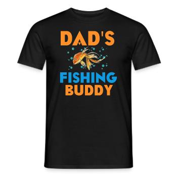 Fathers Fishing Buddy Father And Son Fishing Trip - Men's T-Shirt - black - Front - AI Model Male 178 light (178cm)