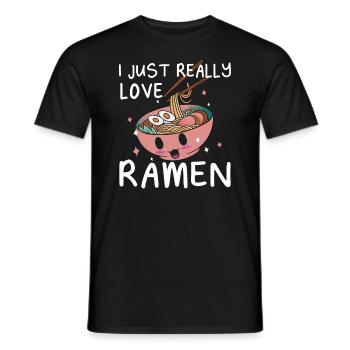 Ich Liebe Einfach Ramen Japanisches Essen Kawaii - Männer T-Shirt - Schwarz - Vorne - AI Model Male 178 light (178cm)