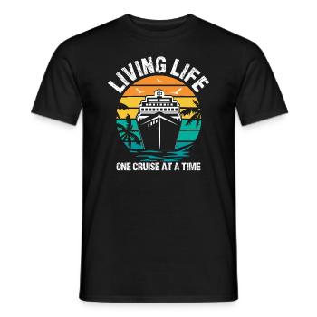 Live Live One Cruise Zu Einem Zeitschiff - Männer T-Shirt - Schwarz - Vorne - AI Model Male 178 light (178cm)