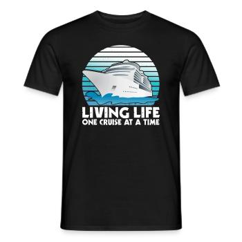 Live Live One Cruise Zu Einem Zeitschiff - Männer T-Shirt - Schwarz - Vorne - AI Model Male 178 light (178cm)