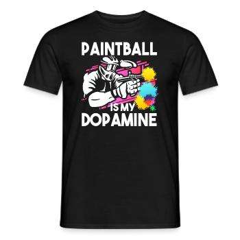 Paintball is my dopamine funny paintball - Men's T-Shirt - black - Front - AI Model Male 178 light (178cm)