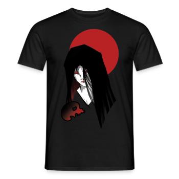 Japanese girl - Men's T-Shirt - black - Front - AI Model Male 178 light (178cm)