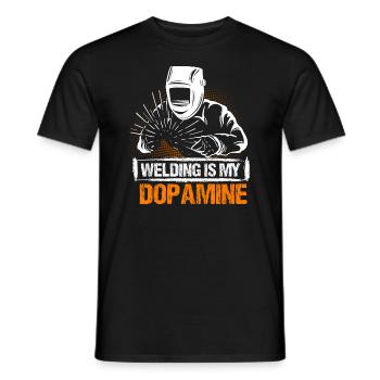 Schweißen Ist Mein Dopamin-lustiger - Männer T-Shirt - Schwarz - Vorne - AI Model Male 178 light (178cm)
