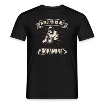 Schweißen Ist Mein Dopamin Lustiger Schmied - Männer T-Shirt - Schwarz - Vorne - AI Model Male 178 light (178cm)