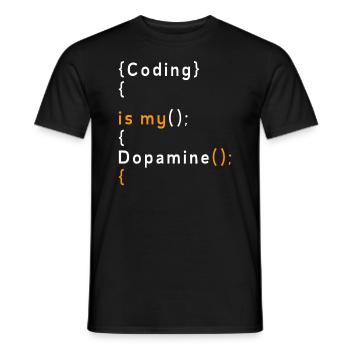 Lustige Codierung Ist Mein Dopamin -Coder - Männer T-Shirt - Schwarz - Vorne - AI Model Male 178 light (178cm)