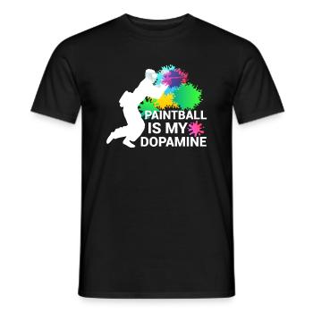Paintball is my dopamine funny paintball - Men's T-Shirt - black - Front - AI Model Male 178 light (178cm)