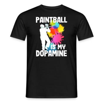 Paintball is my dopamine funny paintball - Men's T-Shirt - black - Front - AI Model Male 178 light (178cm)
