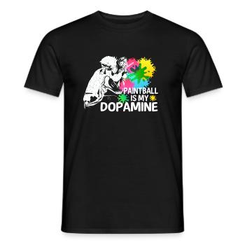 Paintball is my dopamine funny paintball - Men's T-Shirt - black - Front - AI Model Male 178 light (178cm)