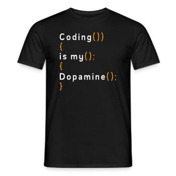 Lustige Codierung Ist Mein Dopamin -Coder - Männer T-Shirt - Schwarz - Vorne - AI Model Male 178 light (178cm)