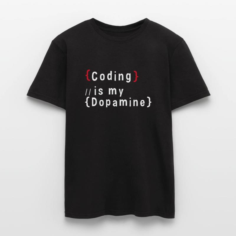 Lustige Codierung Ist Mein Dopamin -Coder Männer T-Shirt