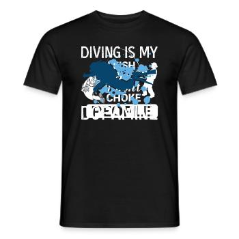 Tauchen Ist Mein Dopamin -Taucher Unter - Männer T-Shirt - Schwarz - Vorne - AI Model Male 178 light (178cm)