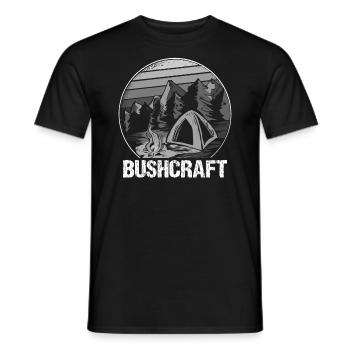 Bushcraft Survival Outdoor Wilderness Faune - T-shirt homme - noir - Devant - AI Model Male 178 light (178cm)