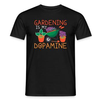 Gartenarbeit Ist Meine Dopamin-Gartengrünpflanze - Männer T-Shirt - Schwarz - Vorne - AI Model Male 178 light (178cm)