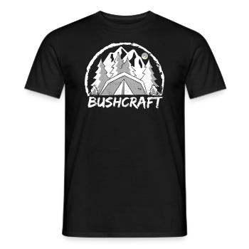 Bushcraft Survival Outdoor Wilderness Faune - T-shirt homme - noir - Devant - AI Model Male 178 light (178cm)