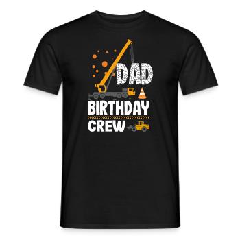 Papa Birthday Crew Construction Theme - Men's T-Shirt - black - Front - AI Model Male 178 light (178cm)
