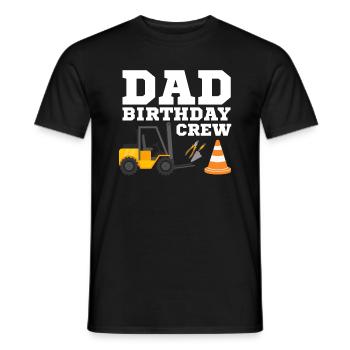 Papa Birthday Crew Construction Theme - Men's T-Shirt - black - Front - AI Model Male 178 light (178cm)