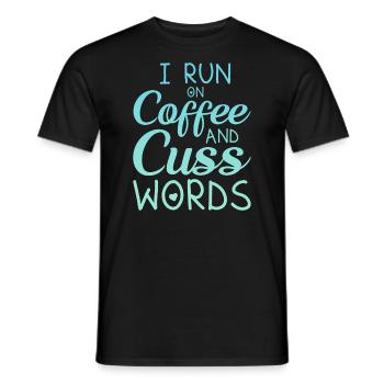 Ich Renne Auf Kaffee Und Wörter Lustige - Männer T-Shirt - Schwarz - Vorne - AI Model Male 178 light (178cm)