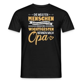 Die Meisten Menschen Nennen Mich Opa Großvater - Männer T-Shirt - Schwarz - Vorne - AI Model Male 178 light (178cm)