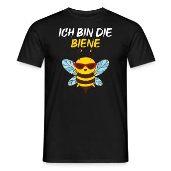 Ich Bin Die Biene Lustiger Name Sabine Vorname - Männer T-Shirt - Schwarz - Vorne - AI Model Male 178 light (178cm)